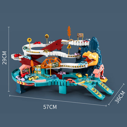 Dinosaurus rámpa pálya játék szett gyerekeknek