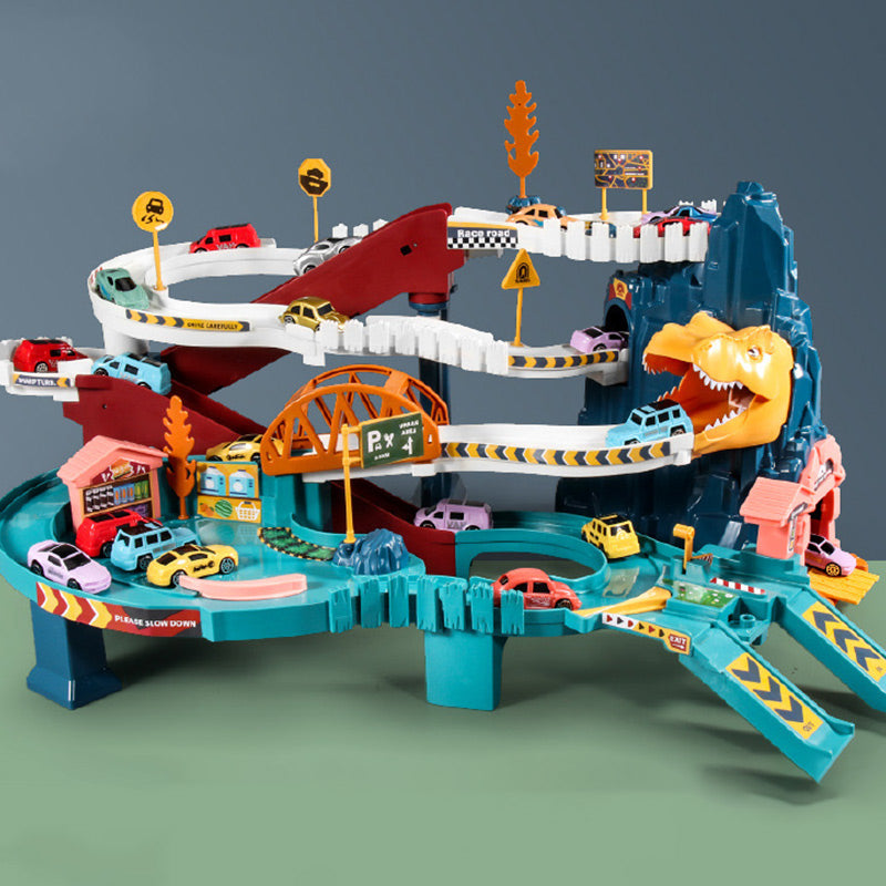 Dinosaurus rámpa pálya játék szett gyerekeknek