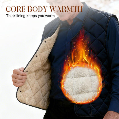 Men's Casual Quilted Thermal-Lined Vest