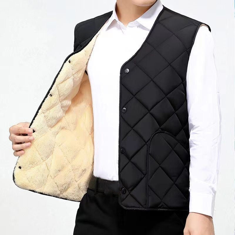 Men's Casual Quilted Thermal-Lined Vest