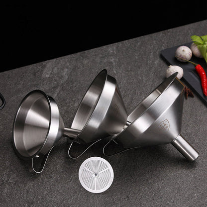 304 Rozsdamentes acél szűrő tölcsér