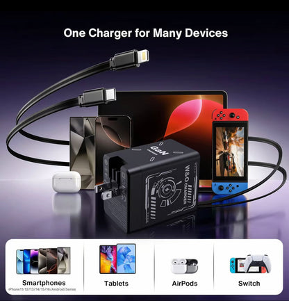 🔥📱W&O 2 az 1-ben GaN 20W-os gyorstöltő, Legjobb ajándékok