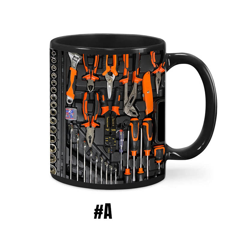 🏆🔨3D Mechanikus szerszámos doboz kávéscsésze☕