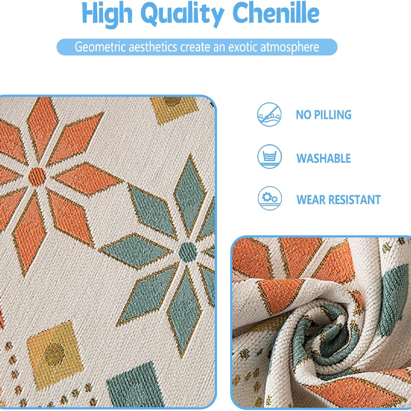 🛋️Fordítható, bohém stílusú, rojtos kanapéhuzat