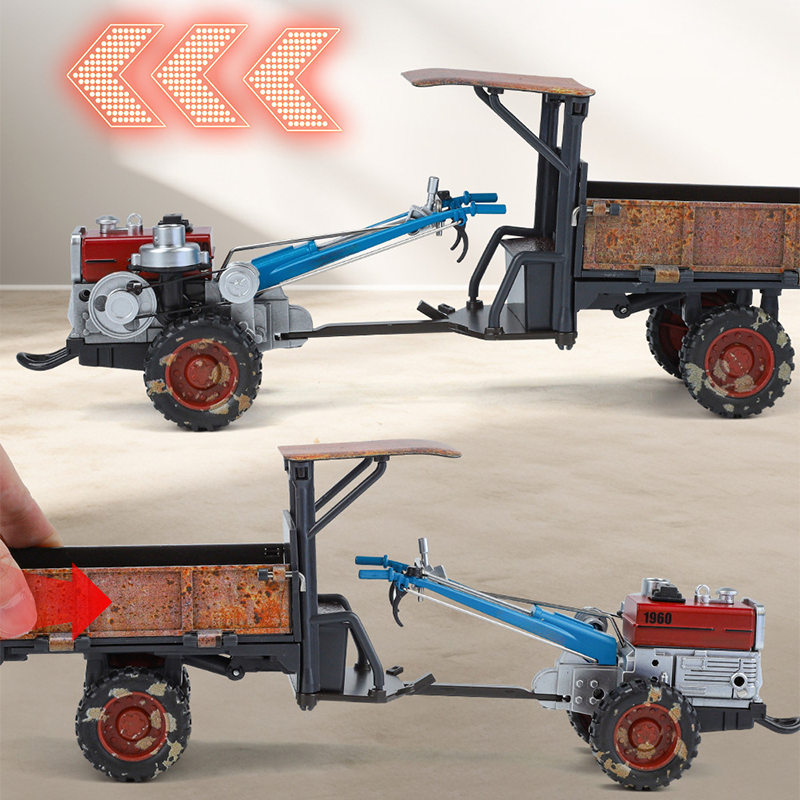 1:24 méretarányú vintage traktor játékmodell