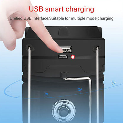 Napenergiával működő, behúzható kempinglámpa