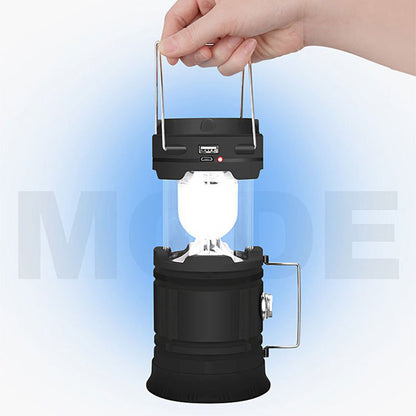 Napenergiával működő, behúzható kempinglámpa