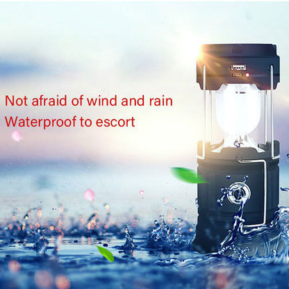 Napenergiával működő, behúzható kempinglámpa