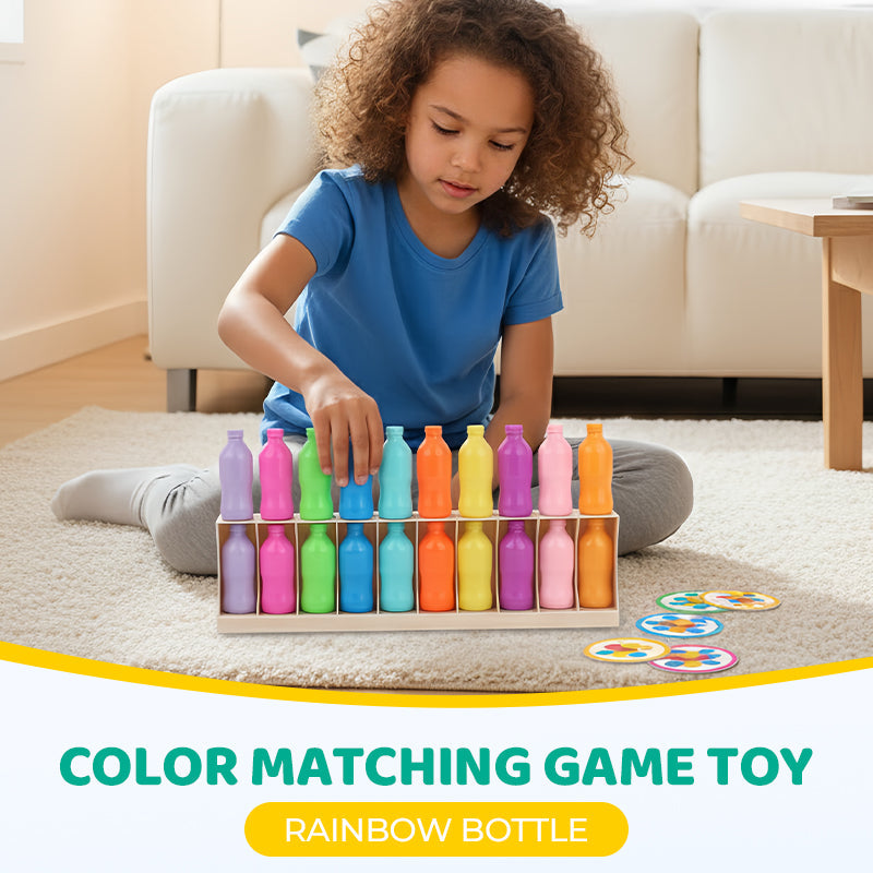 Szivárványos palack színek összeillesztő játék készlet