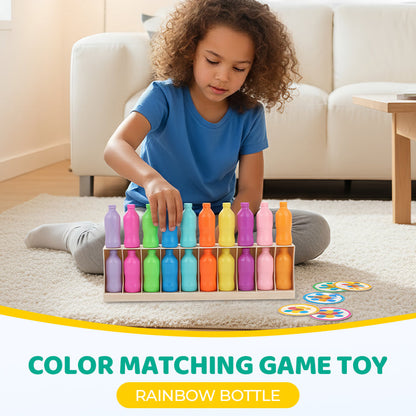 Szivárványos palack színek összeillesztő játék készlet