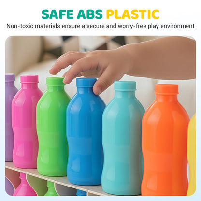 Szivárványos palack színek összeillesztő játék készlet