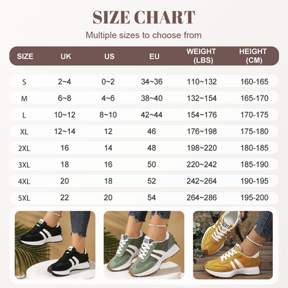 👟 Női tornacipő – Vastag talp, csúszásmentes, kényelmes viselet | Stílusos, magasító, mindennapi használatra 🛡️✨😎