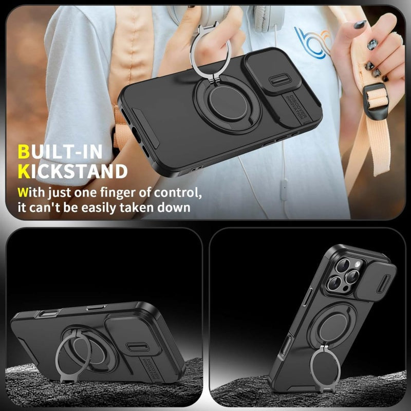 Premium Phone Case with Ring Stand for iPhone