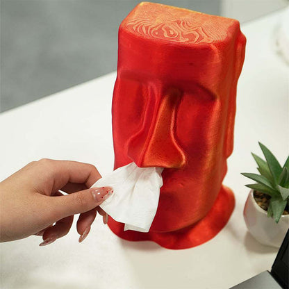 Vicces 3D Moai szobor papírtörlő tartó