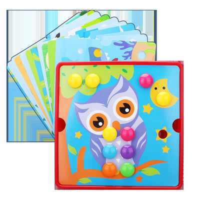 Oktatási gomba peg puzzle készlet kisgyerekeknek