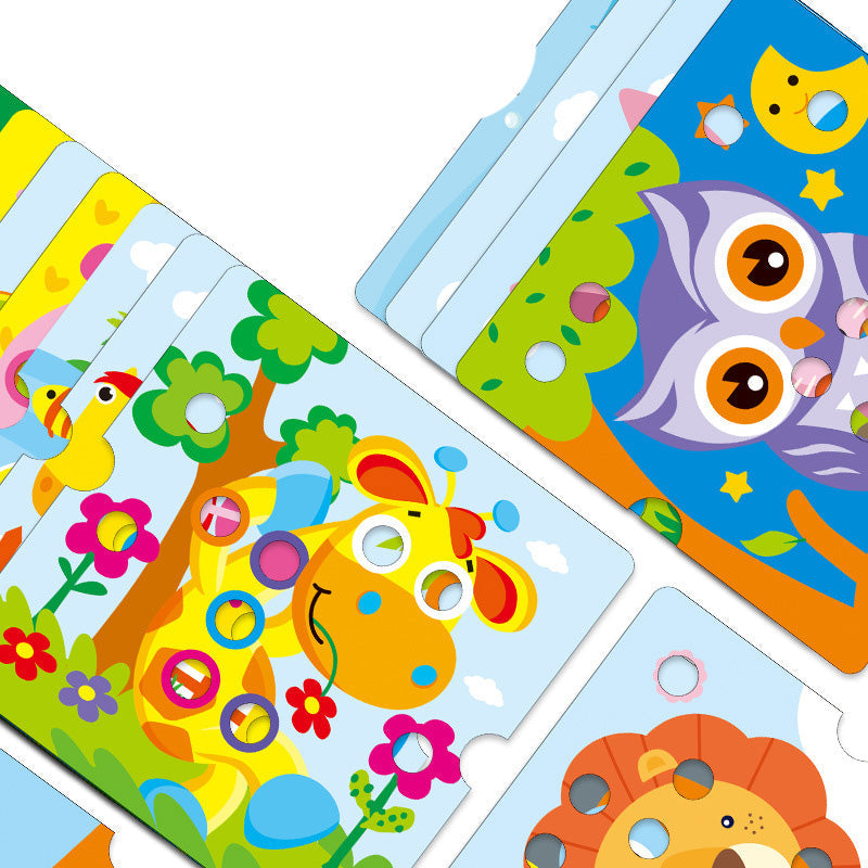 Oktatási gomba peg puzzle készlet kisgyerekeknek