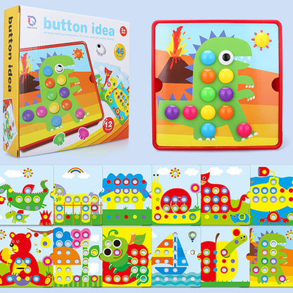 Oktatási gomba peg puzzle készlet kisgyerekeknek
