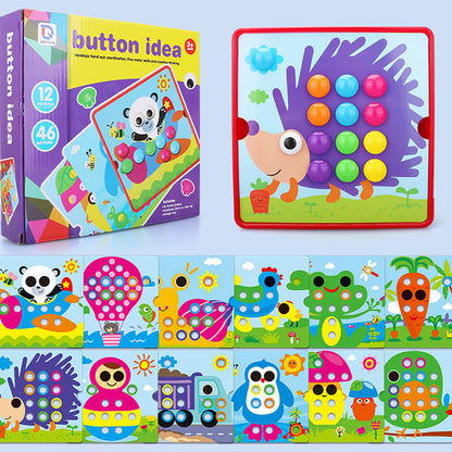 Oktatási gomba peg puzzle készlet kisgyerekeknek