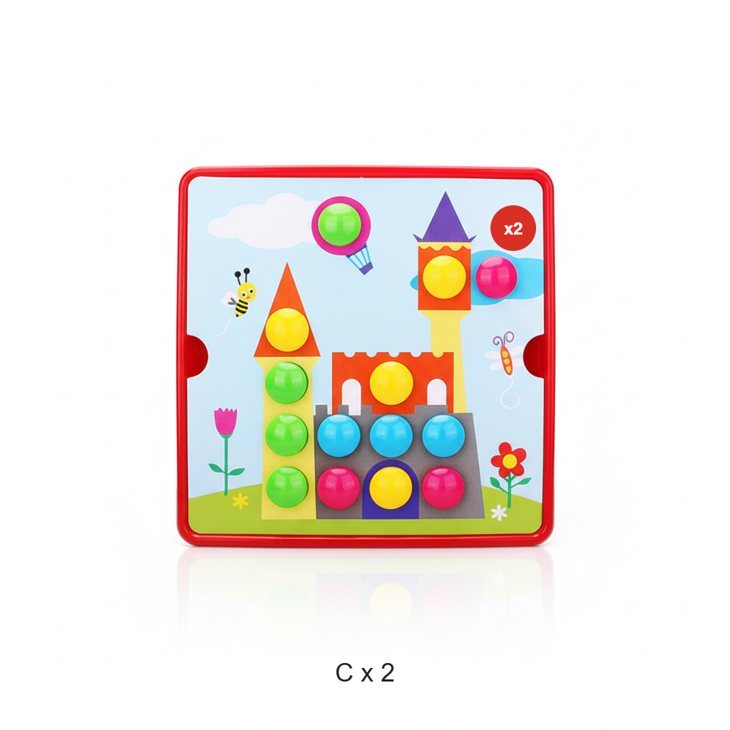 Oktatási gomba peg puzzle készlet kisgyerekeknek