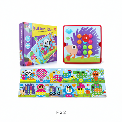 Oktatási gomba peg puzzle készlet kisgyerekeknek