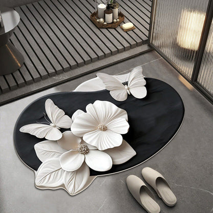 3D-s, valósághű mintázatú, csúszásgátló, nedvszívó szőnyeg