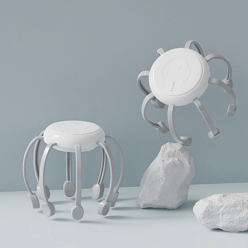 🐙💆 Intelligens 3D fejmasszírozó – pihentető masszázs, számos üzemmód és vezeték nélküli kényelem