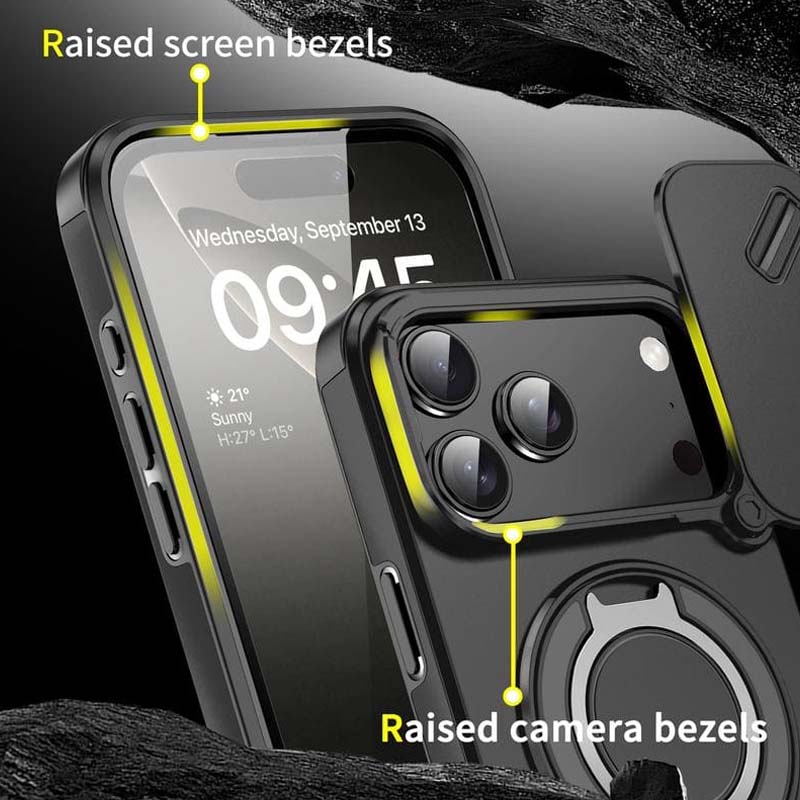 📱 Mágneses iPhone Tok Gyűrűtartóval | Magnetizált Hátlappal és Beépített Tartó