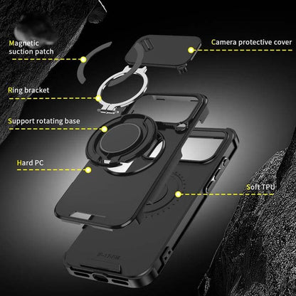 📱 Mágneses iPhone Tok Gyűrűtartóval | Magnetizált Hátlappal és Beépített Tartó