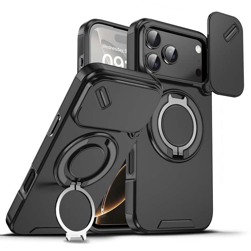 📱 Mágneses iPhone Tok Gyűrűtartóval | Magnetizált Hátlappal és Beépített Tartó