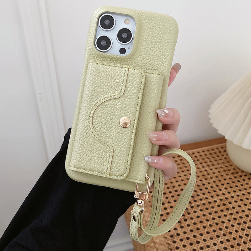 Rózsaszínű, védő tok telefonhoz, tükörrel és csuklópánttal