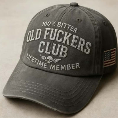 【Old Fuckers Club】 Stílusos retro baseball sapka, hűvös, merész hangulattal
