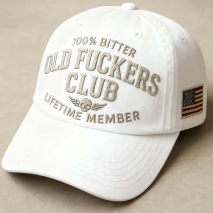 【Old Fuckers Club】 Stílusos retro baseball sapka, hűvös, merész hangulattal