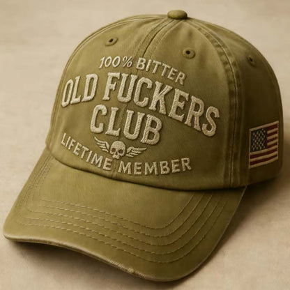 【Old Fuckers Club】 Stílusos retro baseball sapka, hűvös, merész hangulattal