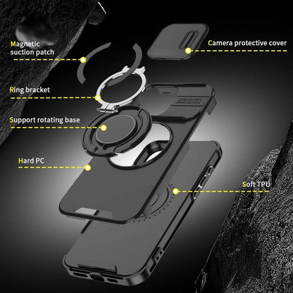 Prémium telefonhuzat gyűrűs állvánnyal iPhone-hoz
