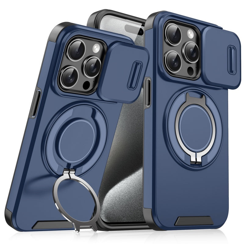 Prémium telefonhuzat gyűrűs állvánnyal iPhone-hoz
