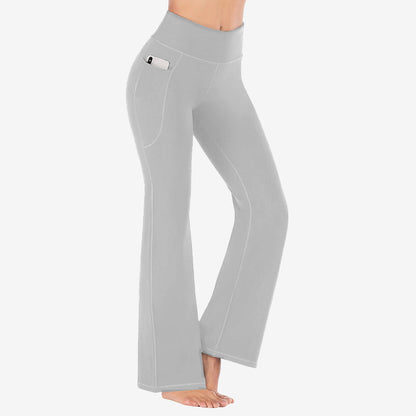 Women’s High Waist Flared Pants with Pockets