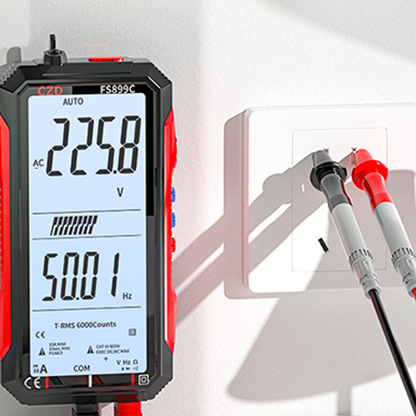 ⚡ USB-ről tölthető digitális multiméter – automatikus tartományválasztás, LCD háttérvilágítás és hordozható kialakítás 📏