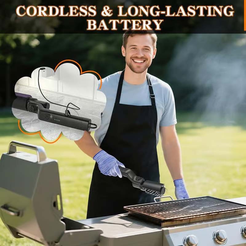 🔥✨Vezeték nélküli elektromos barbecue grill tisztító kefe