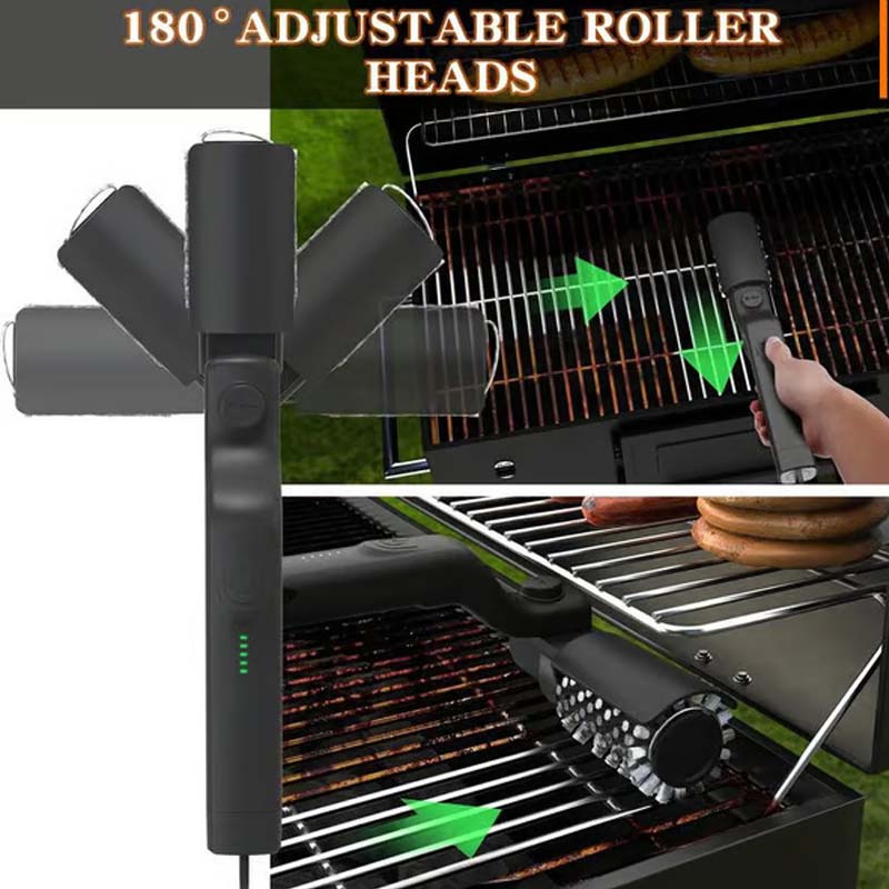 🔥✨Vezeték nélküli elektromos barbecue grill tisztító kefe