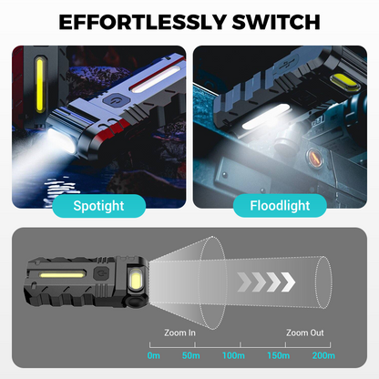 🔦 LED munkalámpa 180° forgatható fejjel – Erős fény, sokoldalú használat