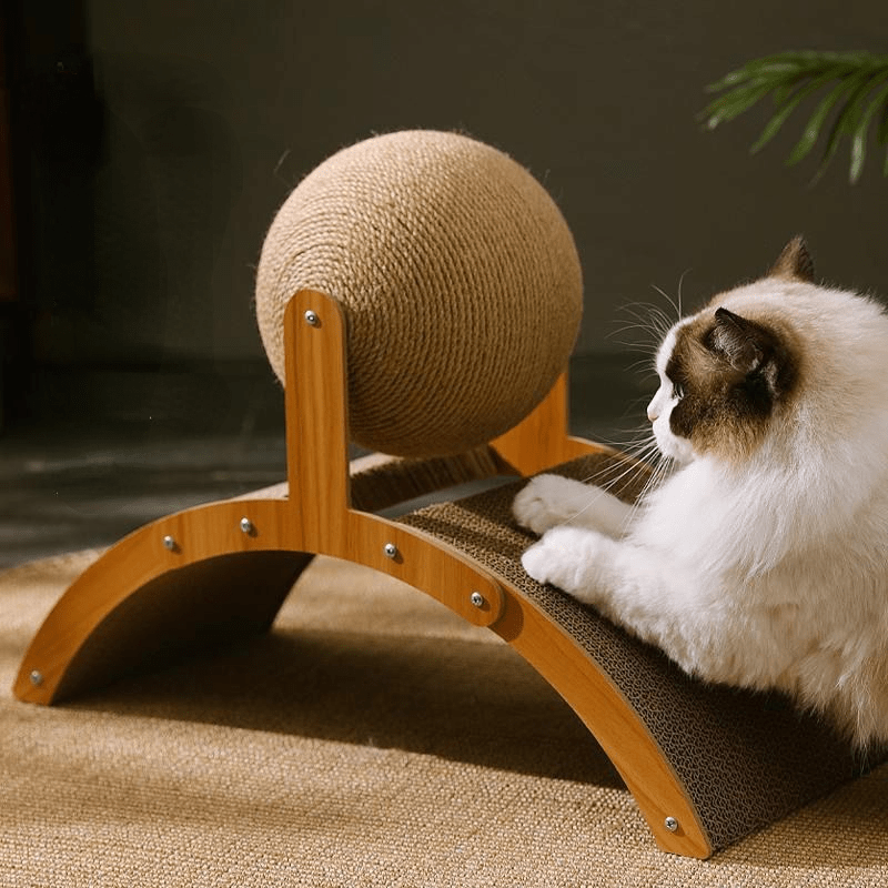 🐱 ÚJ 2026 | Szizál macska kaparó labda | Védi a bútorokat 🛋️