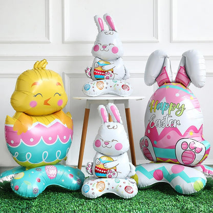 🎁Húsvéti korai madár akció🐰Óriási 3D álló nyuszi léggömb önálló ünnepi hangulatot teremt