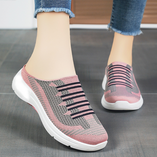 Női slip-on, nyitott hátú, lélegző edzőcipő