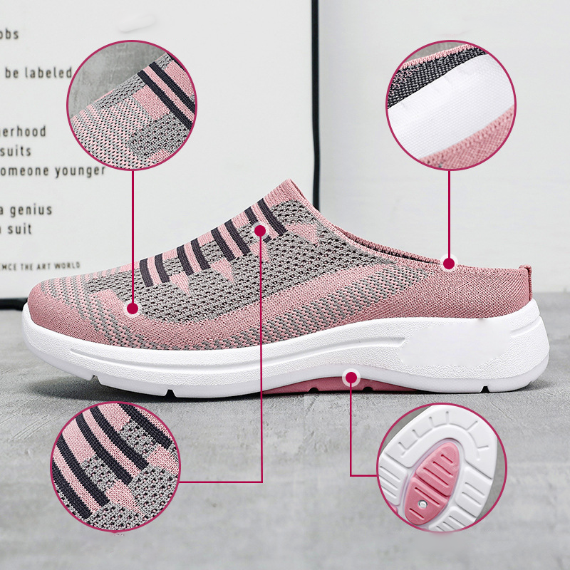 Női slip-on, nyitott hátú, lélegző edzőcipő