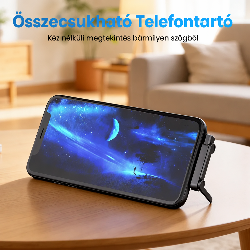 ⚡🔄 2 az 1-ben gyorstöltő és telefon tartó – 360° forgatható, kompakt 🔥