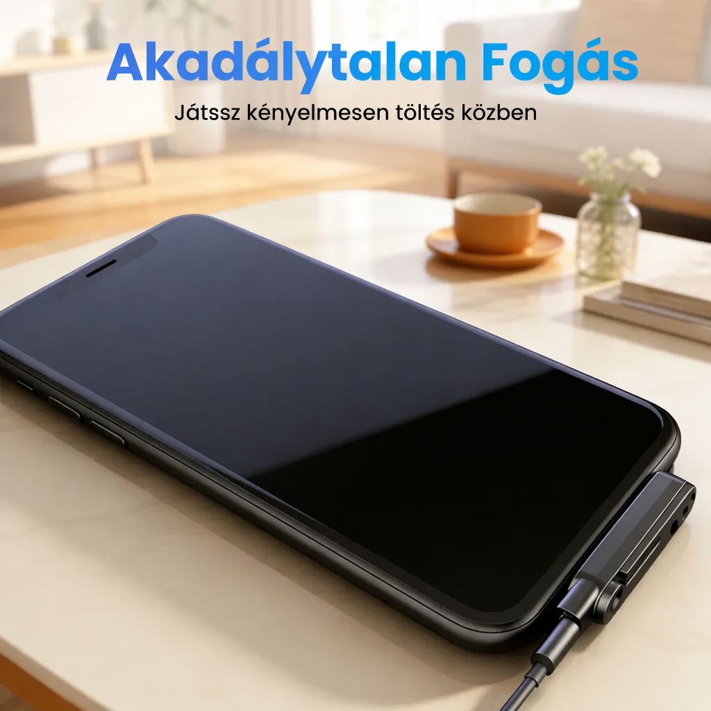 ⚡🔄 2 az 1-ben gyorstöltő és telefon tartó – 360° forgatható, kompakt 🔥