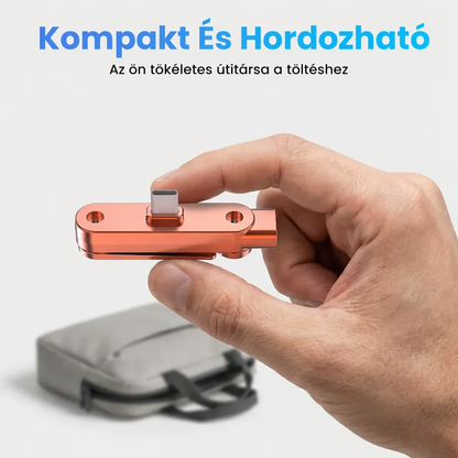⚡🔄 2 az 1-ben gyorstöltő és telefon tartó – 360° forgatható, kompakt 🔥
