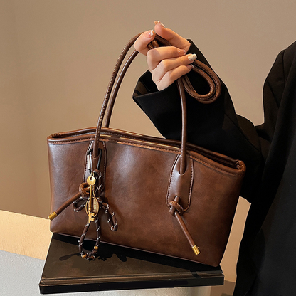 👜Vintage PU bőr válltáska nőknek – klasszikus, elegáns mindennapi kézitáska