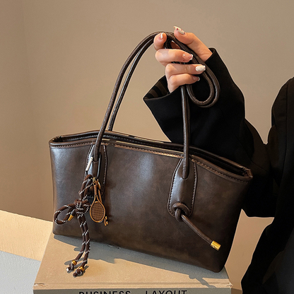 👜Vintage PU bőr válltáska nőknek – klasszikus, elegáns mindennapi kézitáska