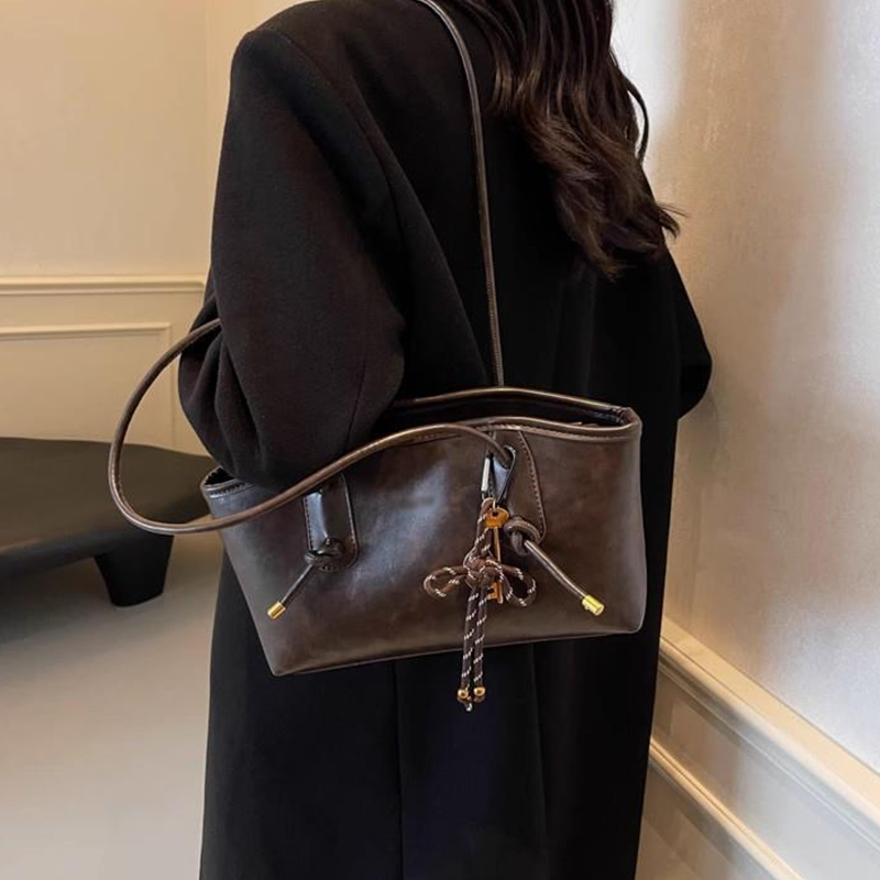 👜Vintage PU bőr válltáska nőknek – klasszikus, elegáns mindennapi kézitáska